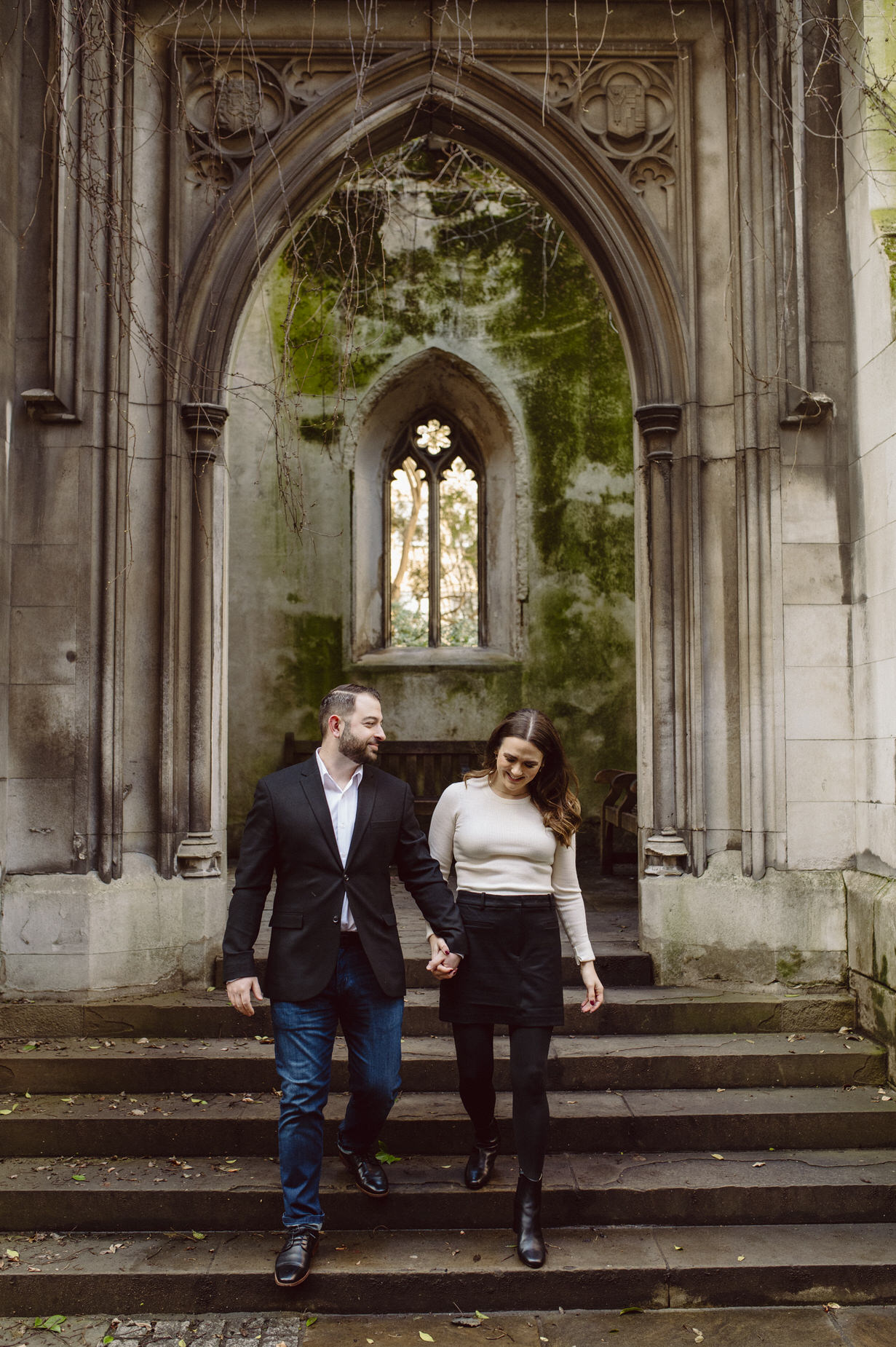 london engagement, london elopement, st dustan in the east