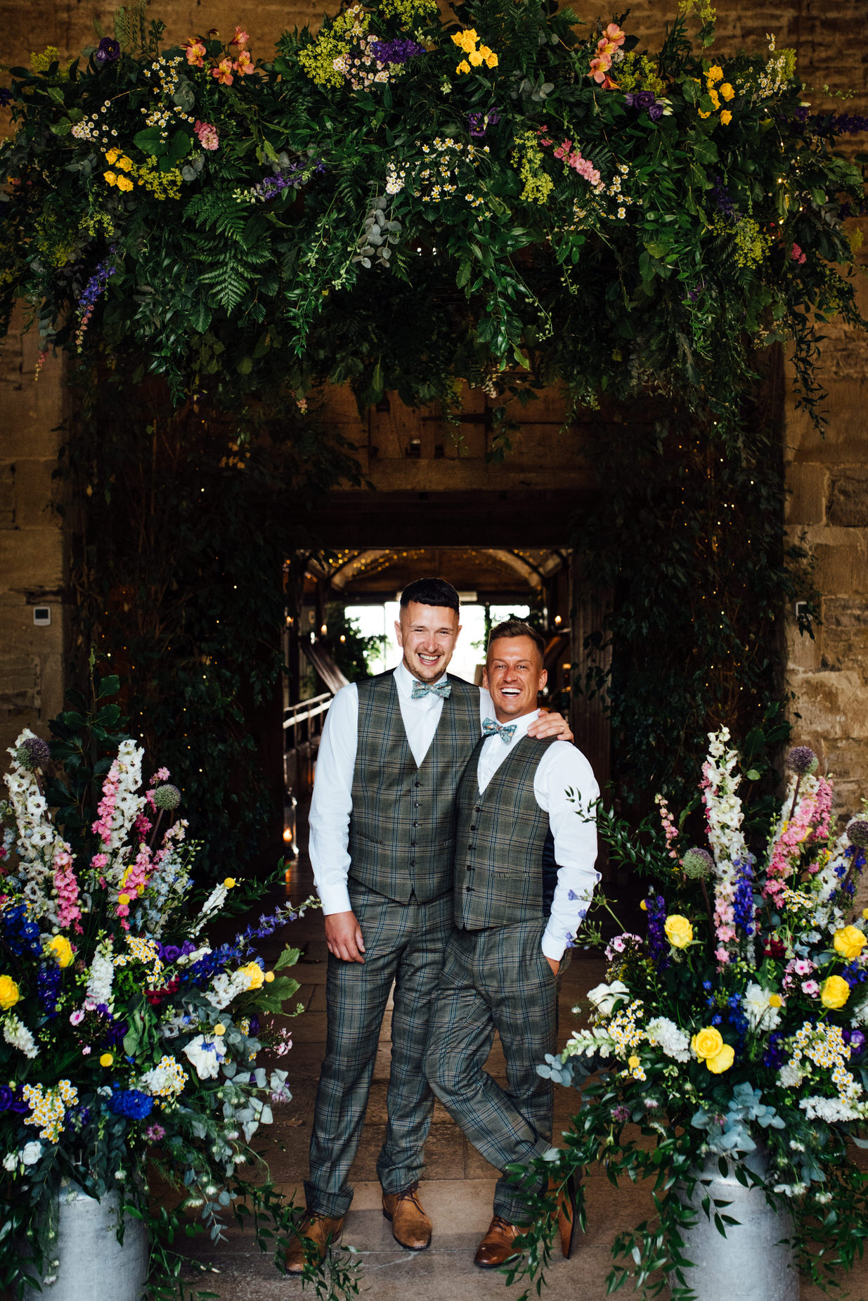 stone barn wedding, cotswolds wedding, queer wedding, dogs at wedding