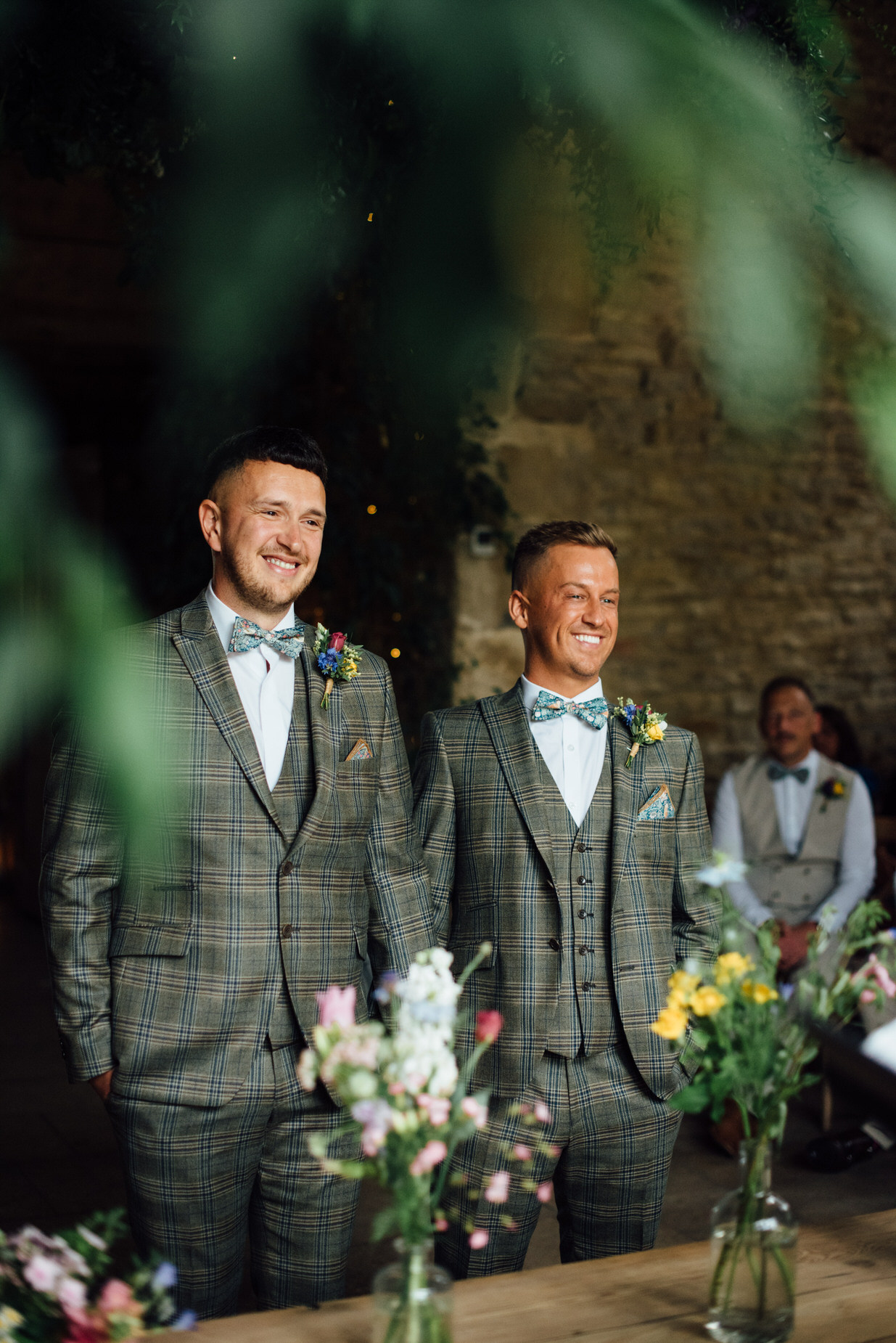 stone barn wedding, cotswolds wedding, queer wedding, dogs at wedding