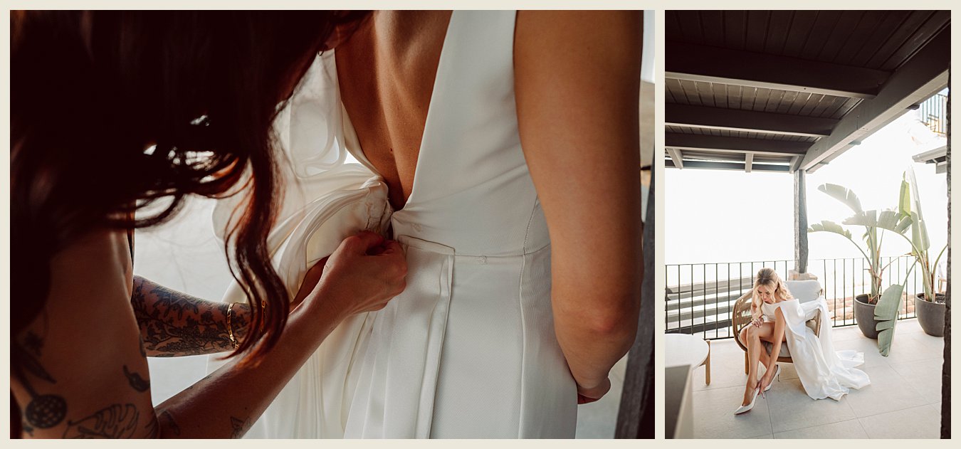 creative wedding photographer, marbella wedding, bow wedding dress, black and white wedding, authentic wedding photography