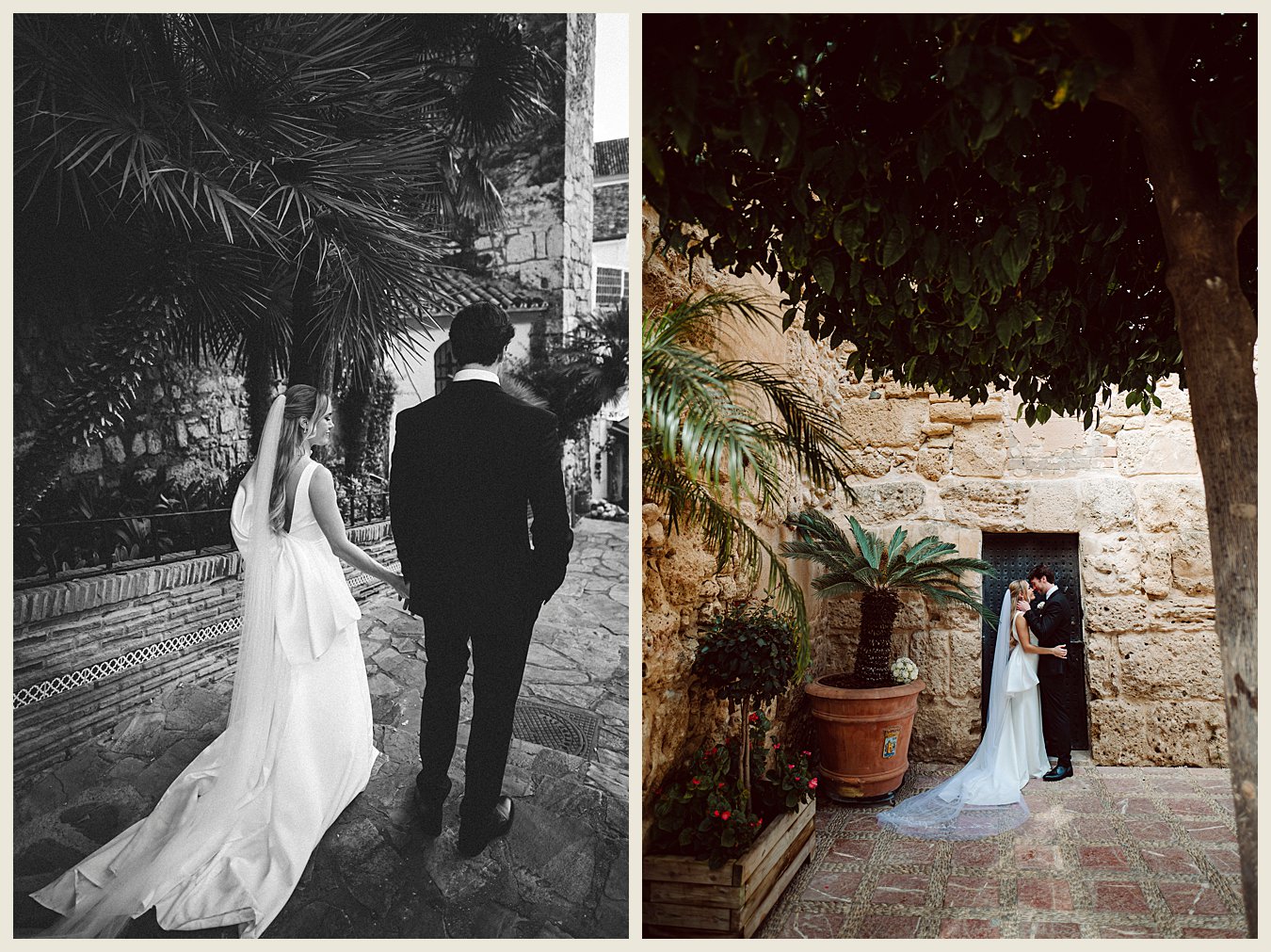 creative wedding portraits, Marbella, Marbella old town, Creative wedding photography