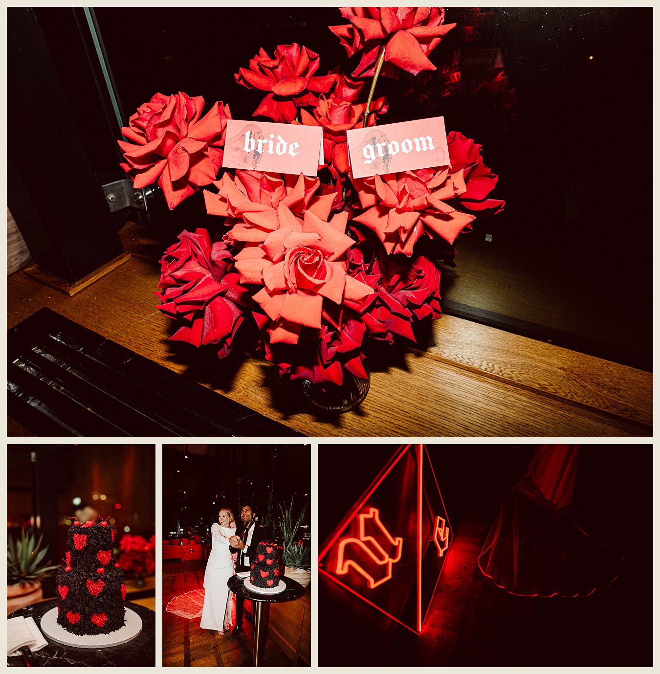 wedding roses, red roses wedding, wedding cake, one hundred shoreditch wedding