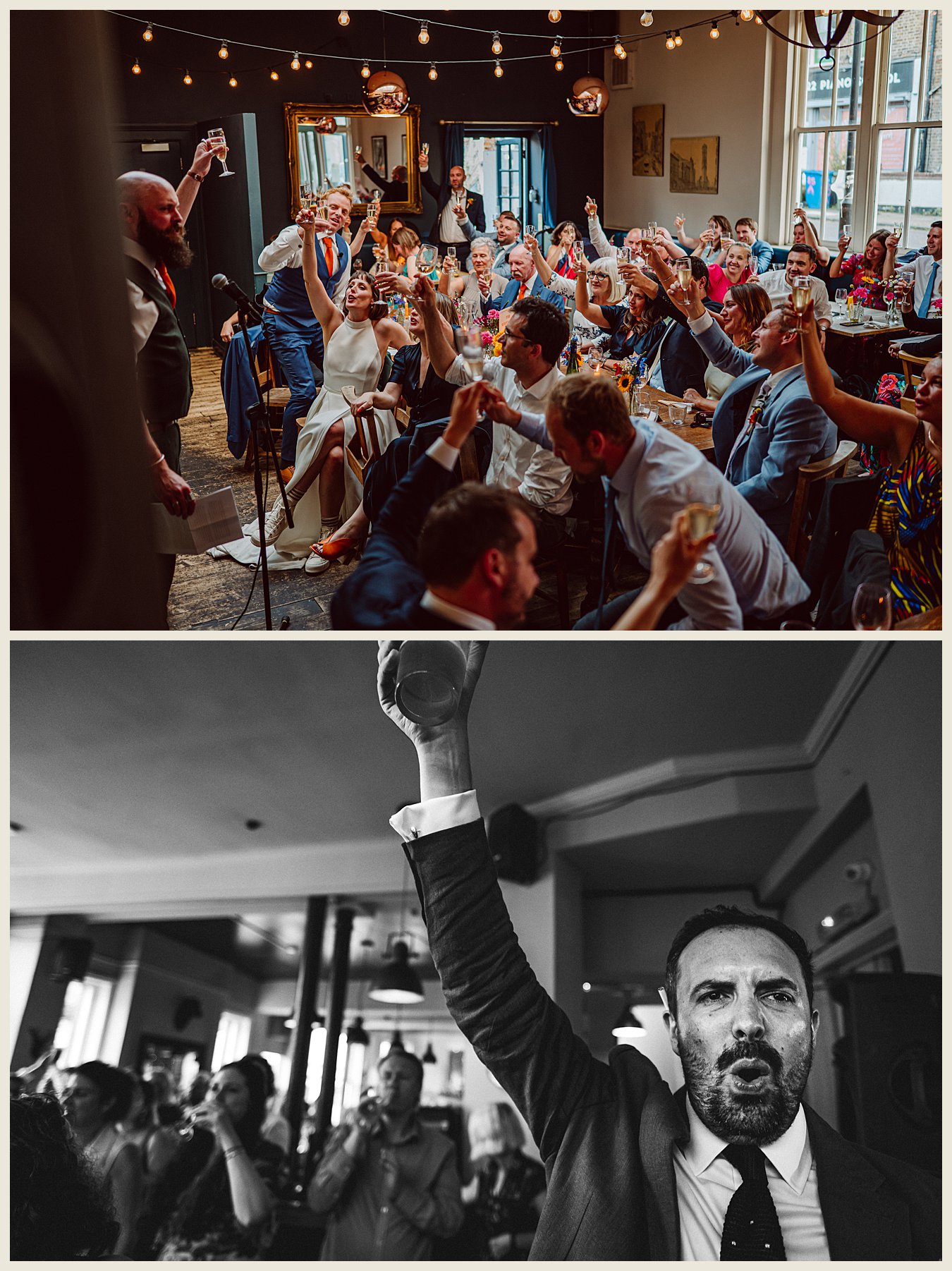 energetic wedding, fun wedding, authentic wedding photography, authentic moments, asylum chapel wedding, The Lordship pub wedding