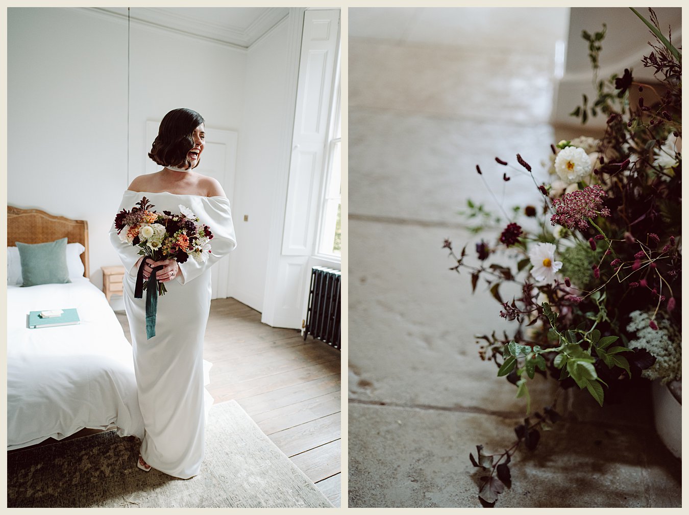 aswarby rectory autumn wedding, autumn wedding, aswarby rectory wedding, autumn colours, creative autumn flower arrangements, single use wedding venue, aswarby wedding photographer 