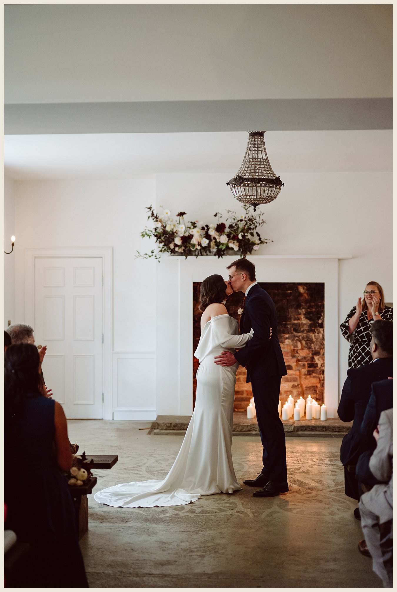 autumn wedding aswarby rectory, aswarby staircase, aswarby autumn wedding, autumn wedding, aswarby rectory wedding, aswarby creative flowers, candlelit wedding ceremony, aswarby rectory wedding photographer